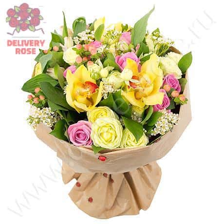 Букет с орхидеями «Говори мне...»