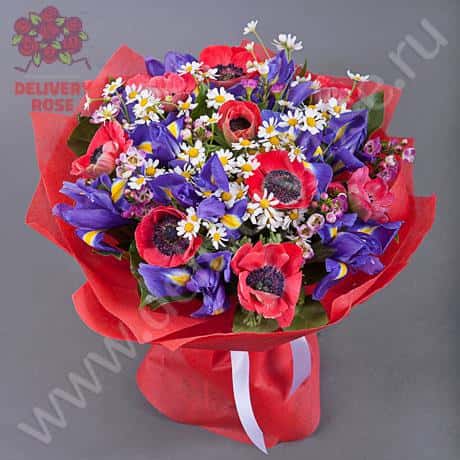 Букет цветов «Маковое поле»