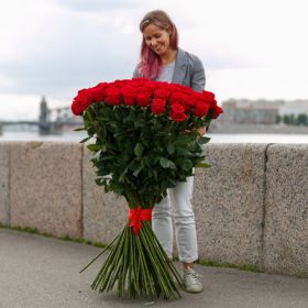 51 гигантская Красная роза 150см