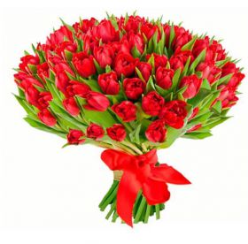 101 красный тюльпан