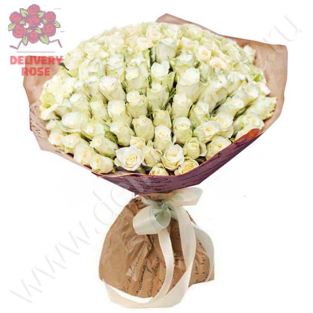 101 белая роза