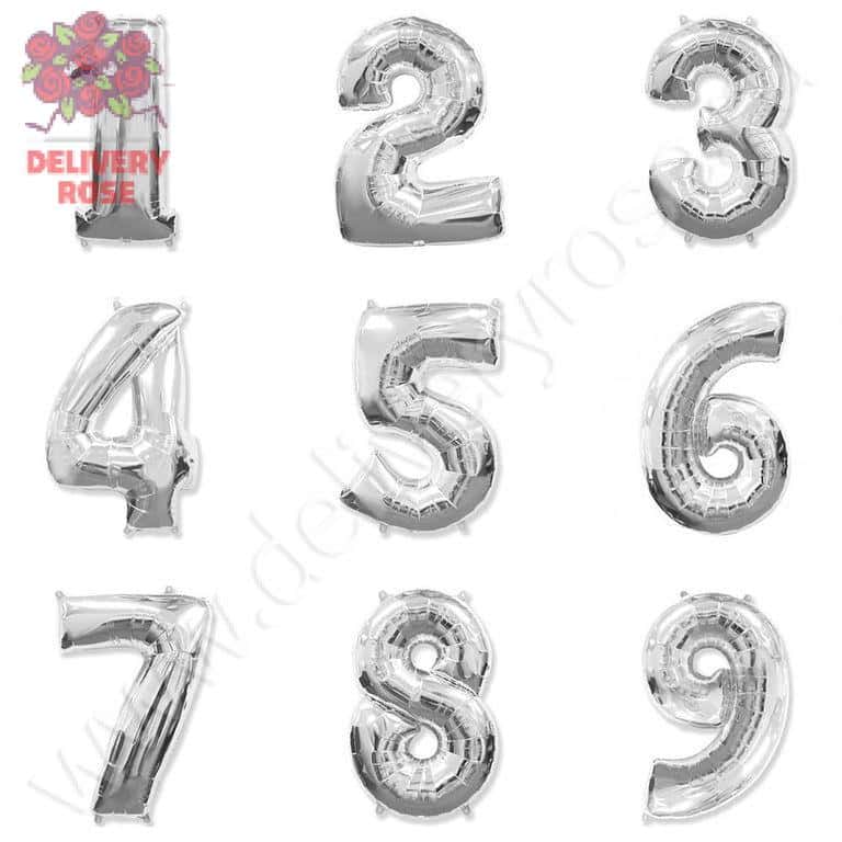 ФОЛЬГИРОВАННЫЕ ЦИФРЫ "СЕРЕБРО"