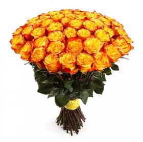 Букет Огненный поцелуй (51 роза)