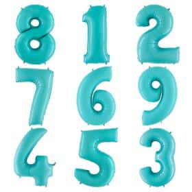 ФОЛЬГИРОВАННЫЕ ЦИФРЫ "ГОЛУБОЙ"