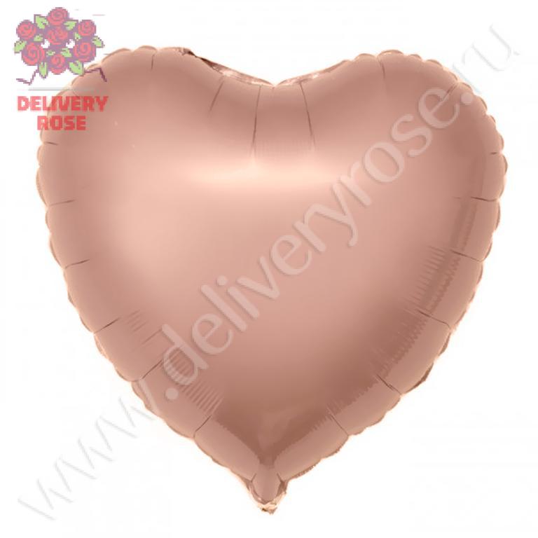 ФОЛЬГИРОВАННОЕ СЕРДЦЕ "РОЗОВОЕ ЗОЛОТО"